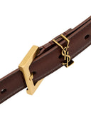 Saint Laurent Cassandre Leather Belt