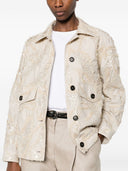 Giacca in cotone ricamato Brunello Cucinelli