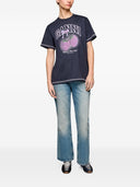 Ganni Raspberry Cotton T Shirt