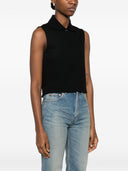 Saint Laurent katoenen mouwloos poloshirt