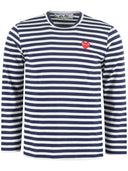 Gestreiftes Baumwoll-T-Shirt von Comme Des Garcons