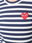 Gestreiftes Baumwoll-T-Shirt von Comme Des Garcons