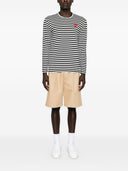 Comme Des Garcons Striped Cotton T Shirt