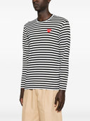 Comme Des Garcons Striped Cotton T Shirt