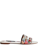 Dolce & Gabbana Embroidered Flat Sandals