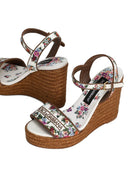 Dolce & Gabbana Embroidered Wedge Sandals