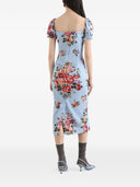 Dolce & Gabbana Seidenkleid mit Blumendruck