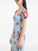 Dolce & Gabbana Seidenkleid mit Blumendruck