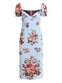 Dolce & Gabbana Seidenkleid mit Blumendruck