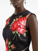 Dolce & Gabbana Roses Bouquet Print Midi Dress
