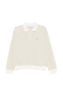 Dunst gestreiftes Baumwoll-Poloshirt