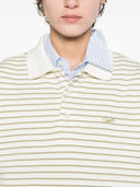 Dunst gestreiftes Baumwoll-Poloshirt