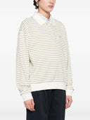Dunst gestreiftes Baumwoll-Poloshirt