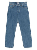 Marine Serre Denim-Jeans mit geradem Bein