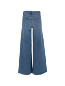 Mom-Jeans aus Denim mit ausgestelltem Bein