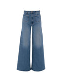 Mom-Jeans aus Denim mit ausgestelltem Bein