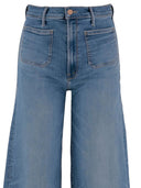 Mom-Jeans aus Denim mit ausgestelltem Bein