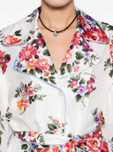 Dolce & Gabbana Flower Print Silk Shirt