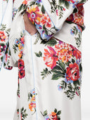 Dolce & Gabbana Flower Print Silk Trousers
