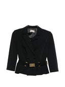 Elisabetta Franchi Zweireihige Jacke mit Gürtel