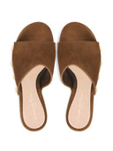 Gianvito Rossi Suede Leather Wedge Sandals