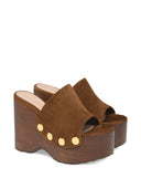 Gianvito Rossi Suede Leather Wedge Sandals