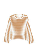 Geschlossener gestreifter Kaschmirpullover