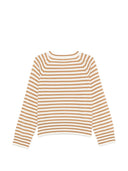Geschlossener gestreifter Kaschmirpullover