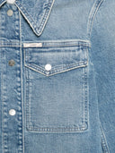 Geschlossenes Denim-Baumwollhemd