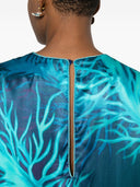 F.R.S . Printed Silk Dress