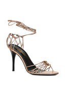 Saint Laurent Babylone Laminated Leather Sandals