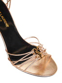 Saint Laurent Babylone Laminated Leather Sandals