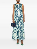 F.R.S . Printed Silk Dress