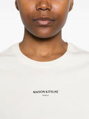 Baumwoll-T-Shirt mit Logo von Maison Kitsune