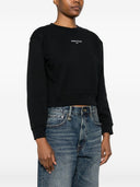 Kurzes Sweatshirt aus Baumwolle mit Logo von Maison Kitsune