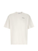 Baumwoll-T-Shirt mit halbem Pfeil in gebrochenem Weiß