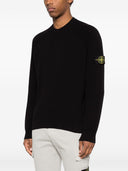 Stone Island Logo Cotton Crewneck Sweater