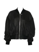 Rick Owens Leather Padded Bomber Jacket