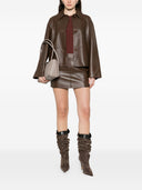 Parosh Leather Mini Skirt