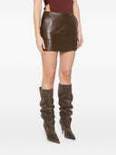 Parosh Leather Mini Skirt