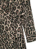 Bazar Deluxe Leopard Print Midi Dress