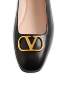 Valentino Garavani V Logo Signature Leather Ballets
