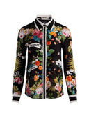 Alice + Olivia Printed Silk Shirt