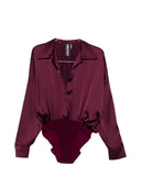 Norma Kamali Oversized Shirt Bodysuit