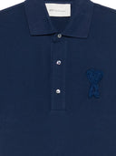 Ami Paris Ami De Couer Cotton Polo Shirt