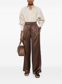 Brunello Cucinelli Silk Trousers