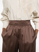 Brunello Cucinelli Silk Trousers