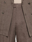 Brunello Cucinelli Wool And Linen Double Breasted Suit