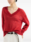 Brunello Cucinelli Wollpullover mit V-Ausschnitt