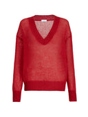 Brunello Cucinelli Wollpullover mit V-Ausschnitt